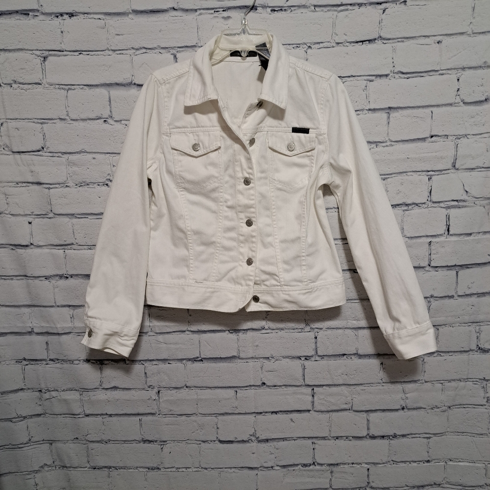 LIZ CLAIBORNE Button Down Shirt White Size Medium